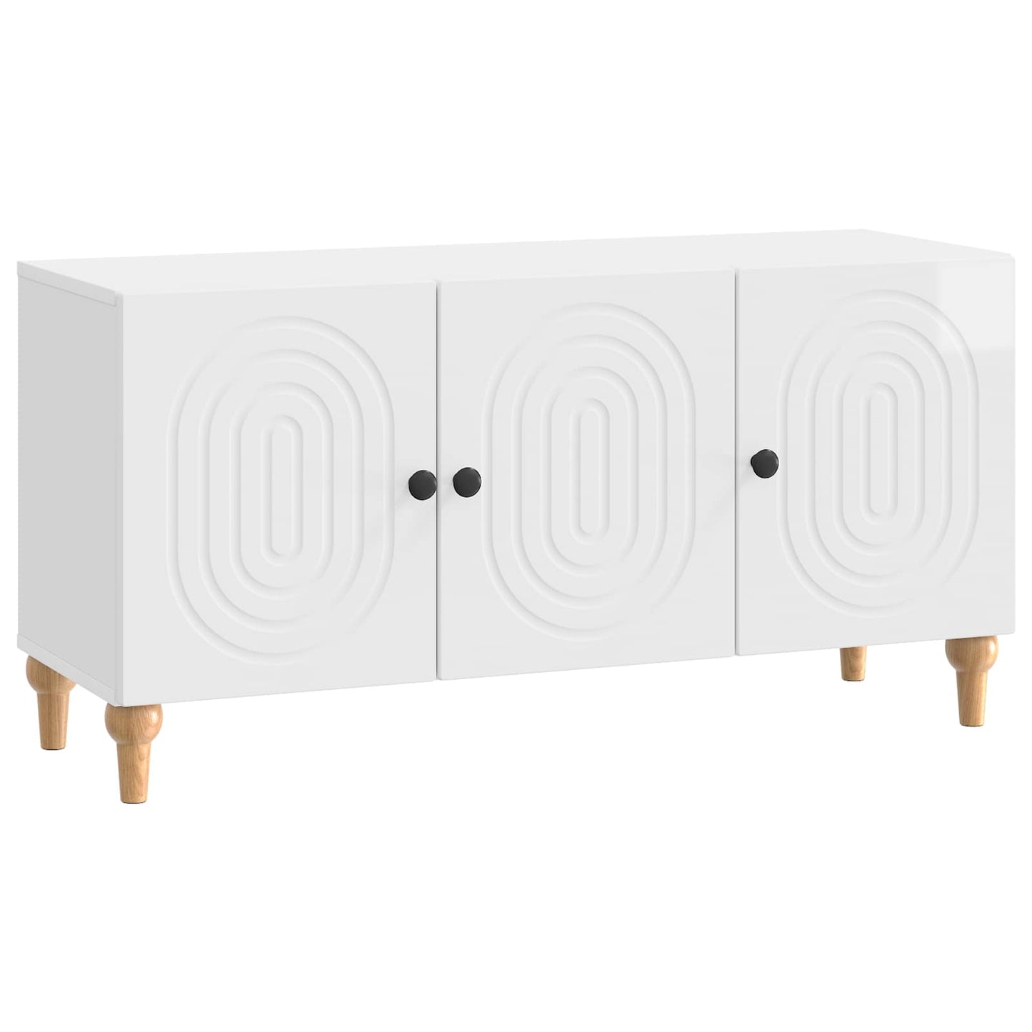 TV-Schränk 99 x 34,5 x 50 cm Hochglanz Weiß Holzwerkstoff