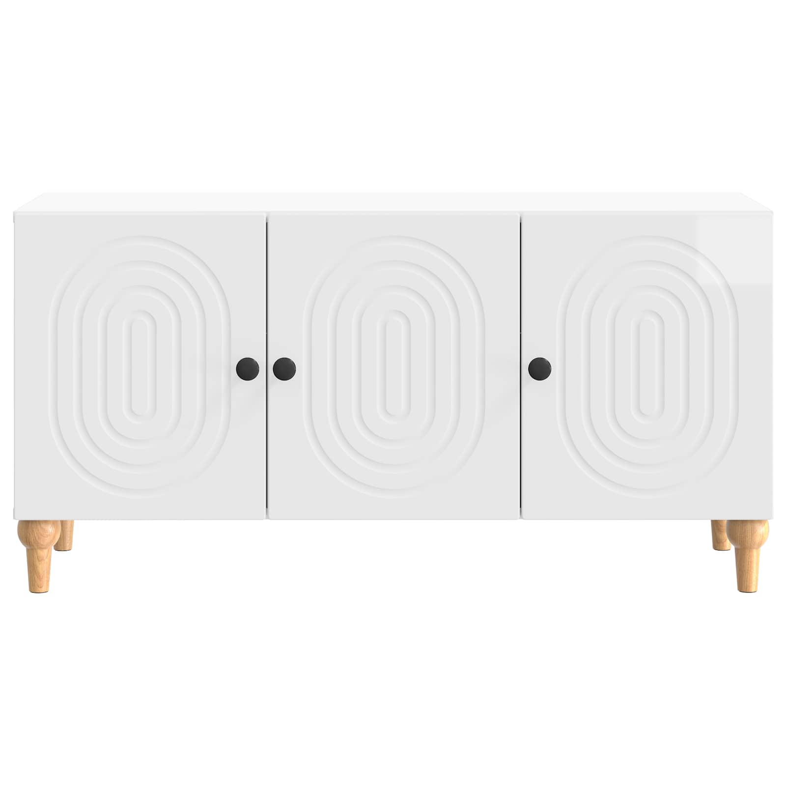 TV-Schränk 99 x 34,5 x 50 cm Hochglanz Weiß Holzwerkstoff