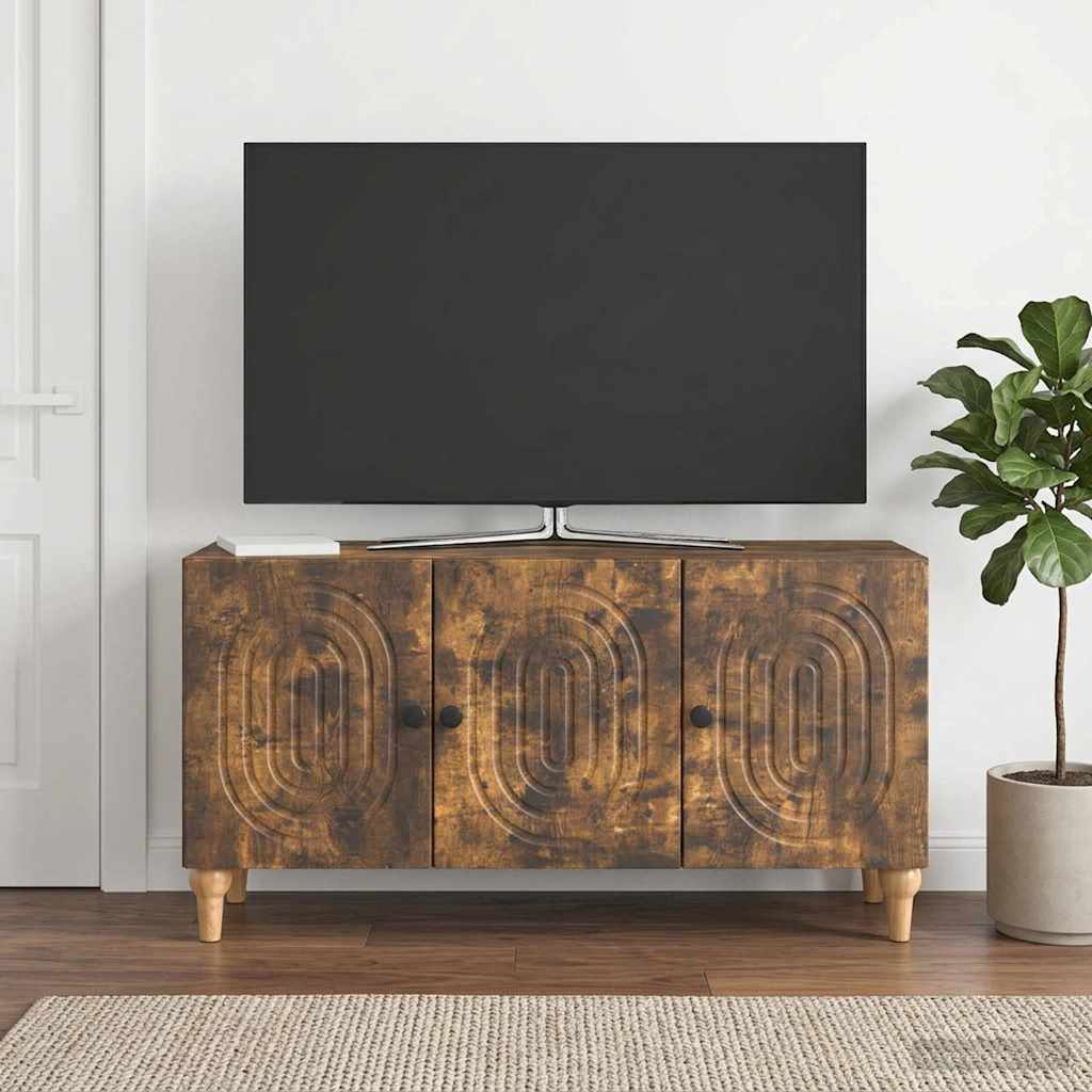 TV-Schränk 99 x 34,5 x 50 cm Räuchereiche Holzwerkstoff