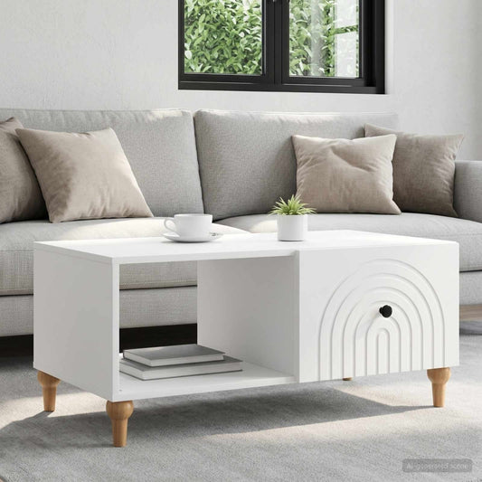 Couchtisch Weiß 90 x 50 x 40 cm Holzwerkstoff
