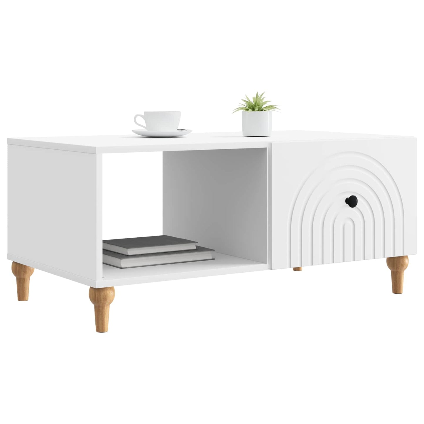 Couchtisch Weiß 90 x 50 x 40 cm Holzwerkstoff