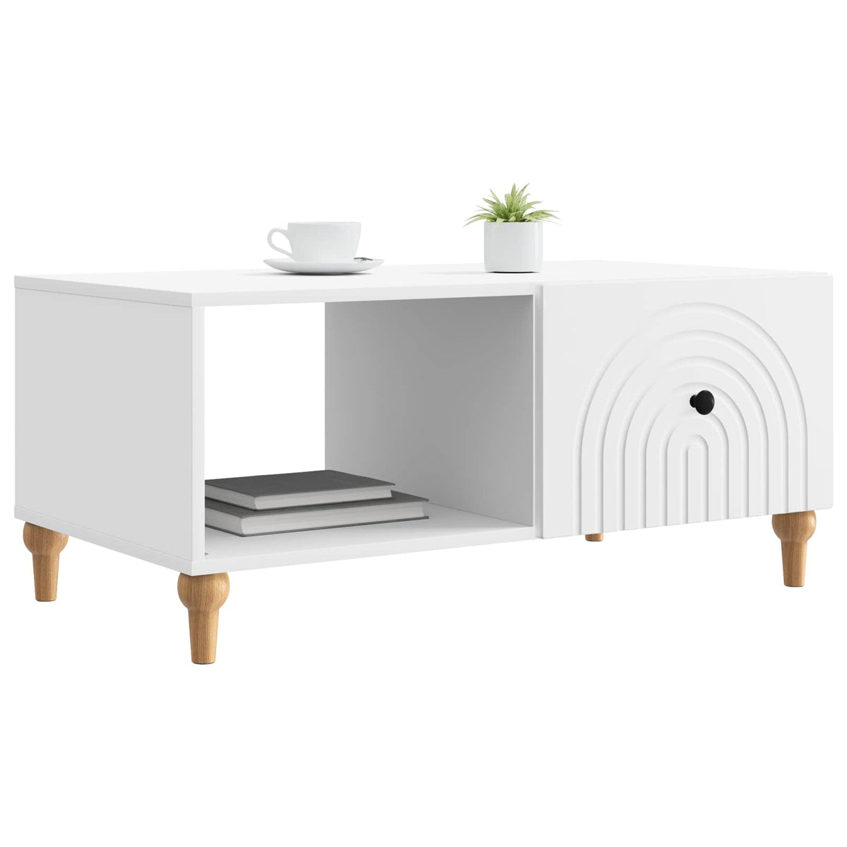 Couchtisch Weiß 90 x 50 x 40 cm Holzwerkstoff