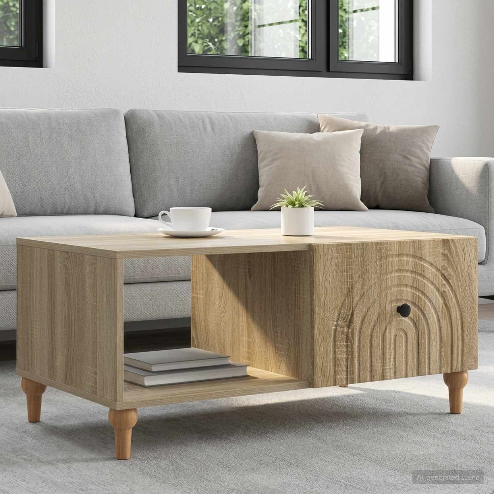 Couchtisch Sonoma-Eiche 90 x 50 x 40 cm Holzwerkstoff