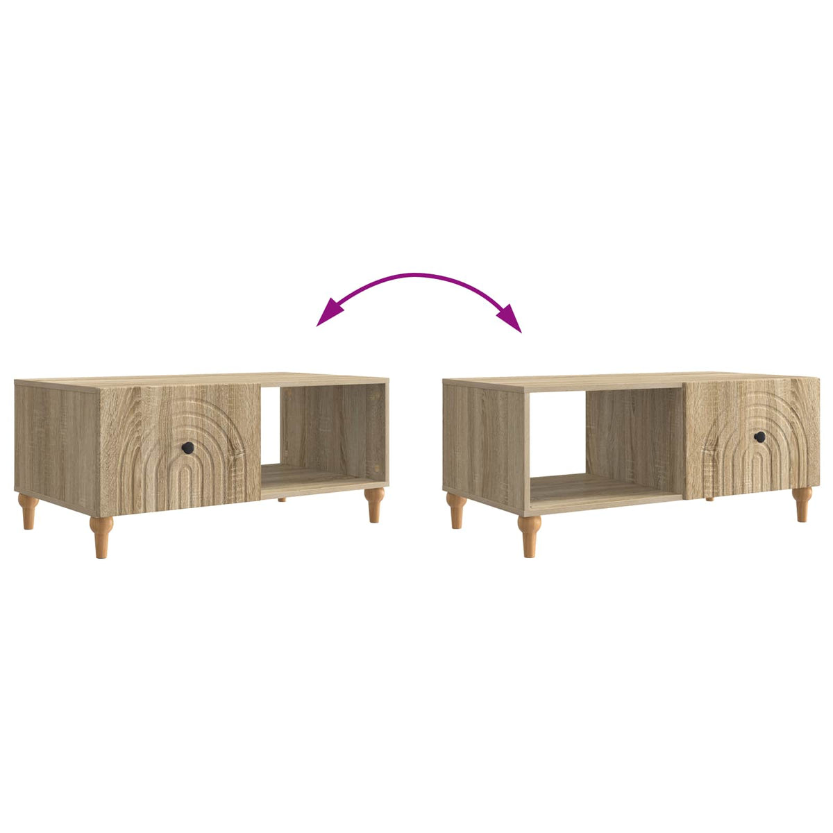 Couchtisch Sonoma-Eiche 90 x 50 x 40 cm Holzwerkstoff