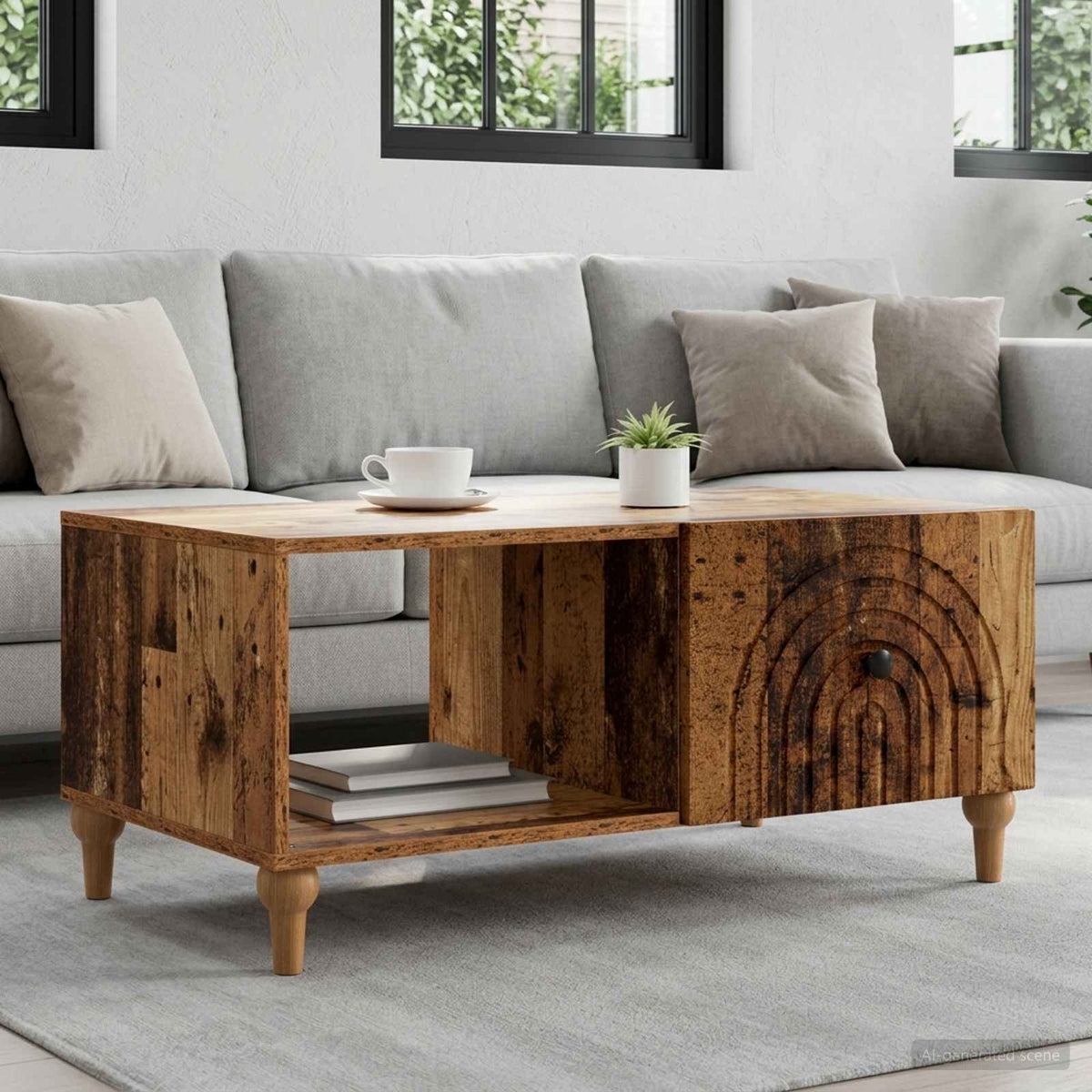 Couchtisch Altholz 90 x 50 x 40 cm Holzwerkstoff