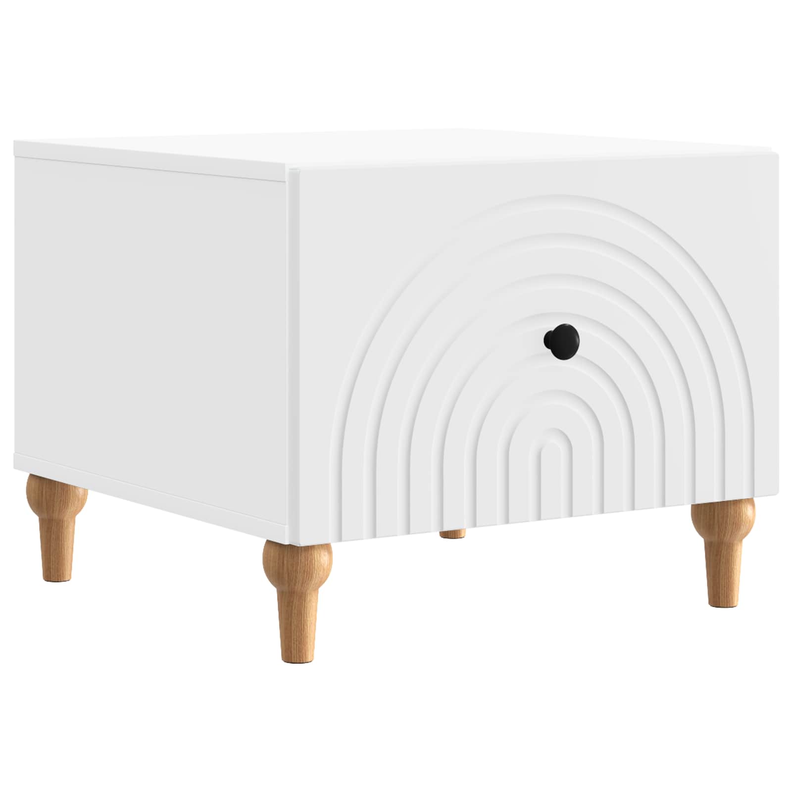 Couchtisch mit Schubladen Weiß 49 x 50 x 40 cm Holzwerkstoff