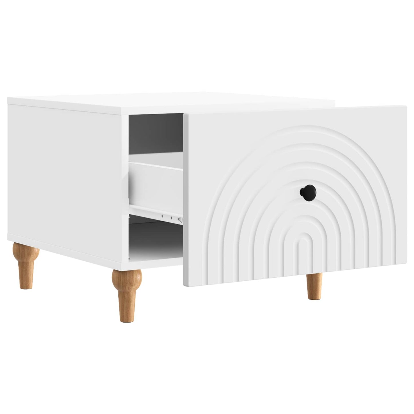 Couchtisch mit Schubladen Weiß 49 x 50 x 40 cm Holzwerkstoff