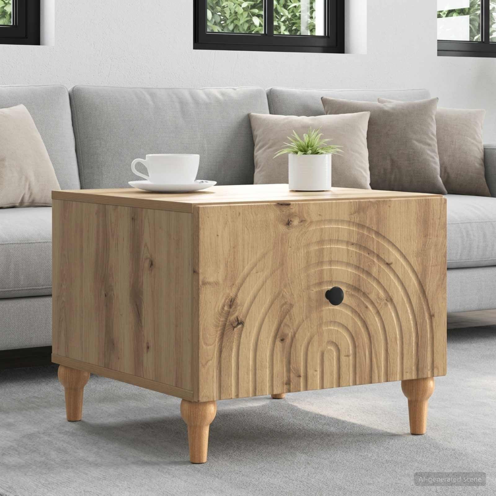 Couchtisch Artisan-Eiche 49 x 50 x 40 cm Holzwerkstoff