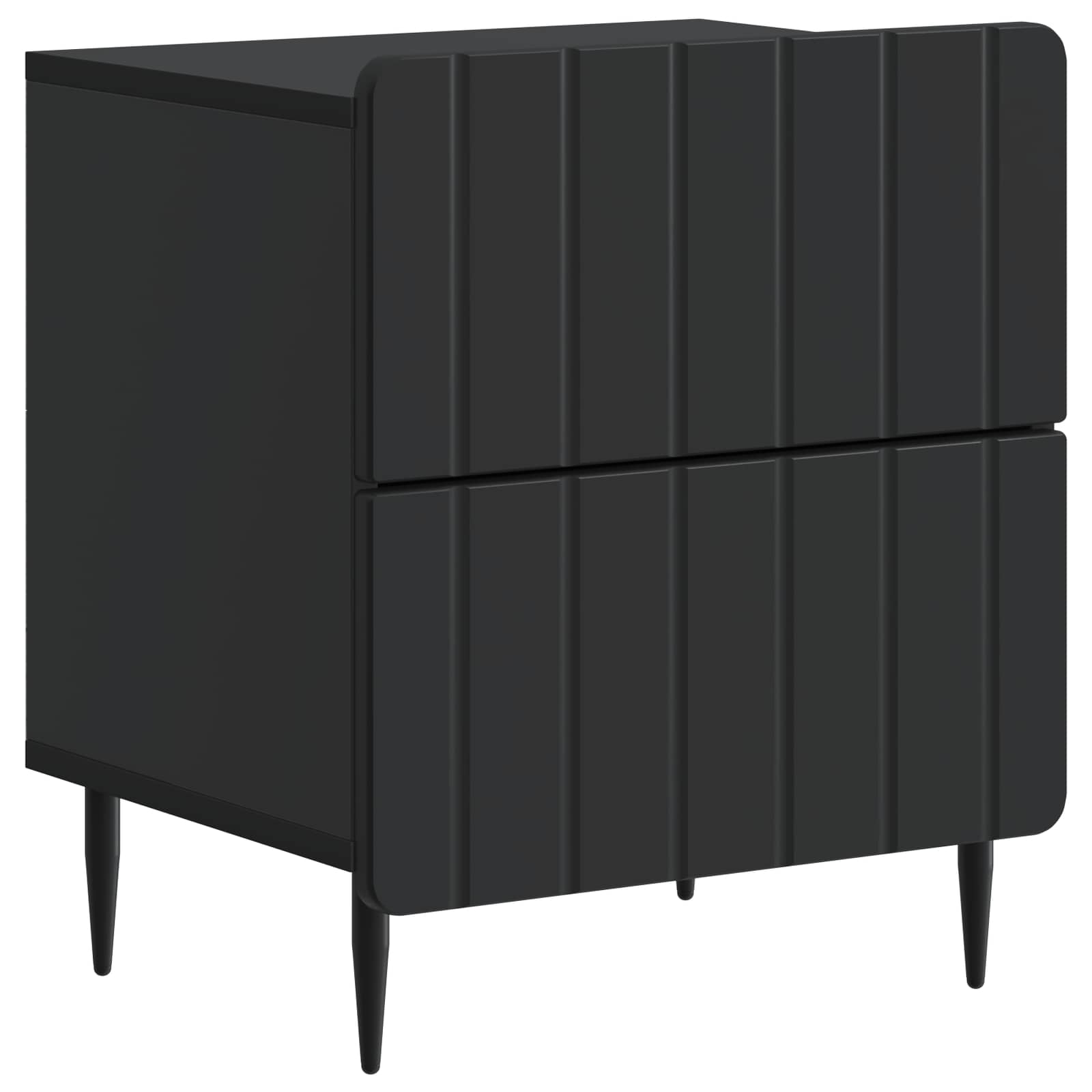 Nachttisch Schwarz 43 x 34,5 x 49,5 cm Holzwerkstoff