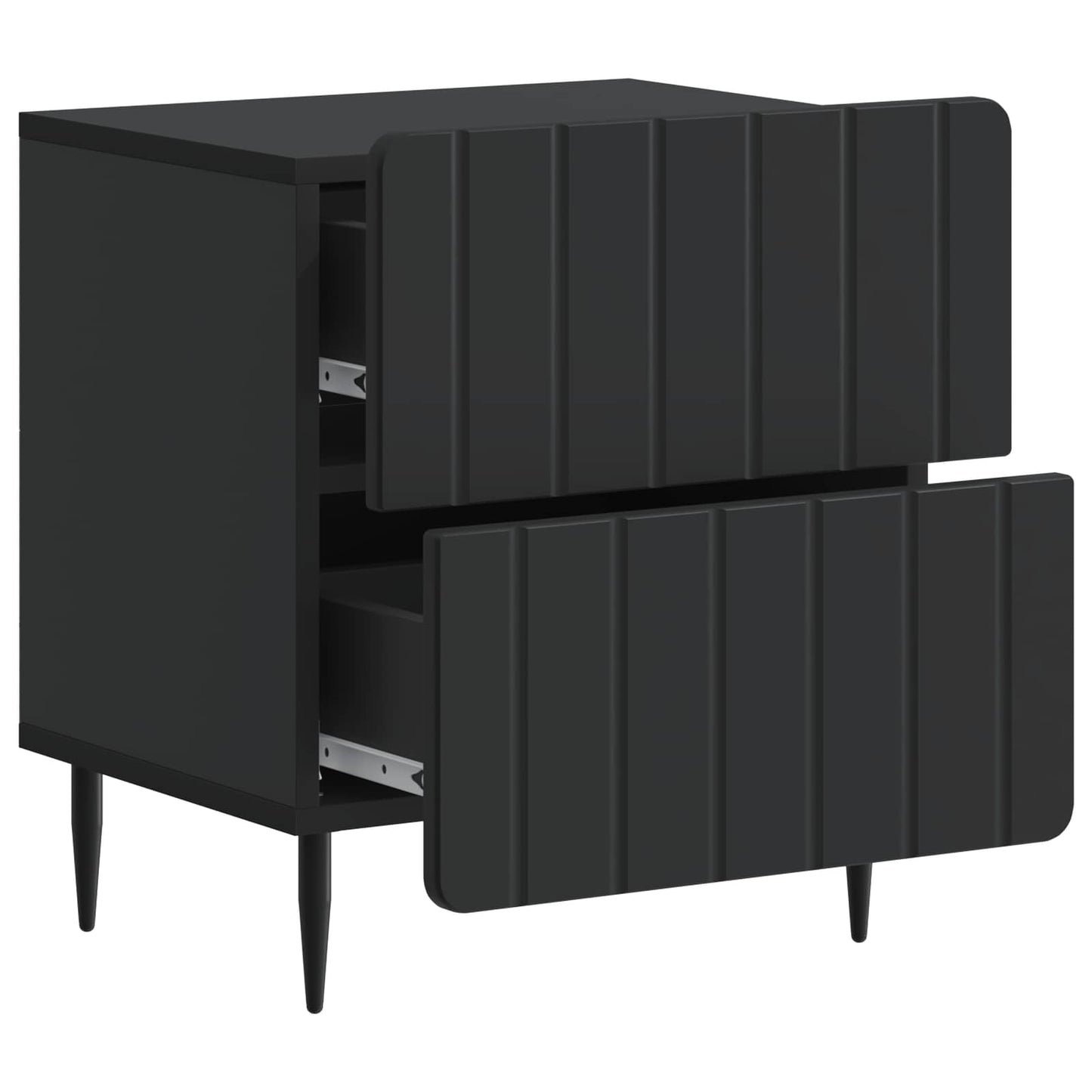 Nachttisch Schwarz 43 x 34,5 x 49,5 cm Holzwerkstoff