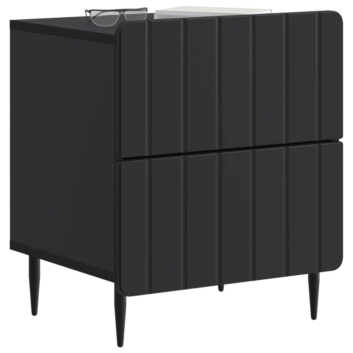 Nachttisch Schwarz 43 x 34,5 x 49,5 cm Holzwerkstoff