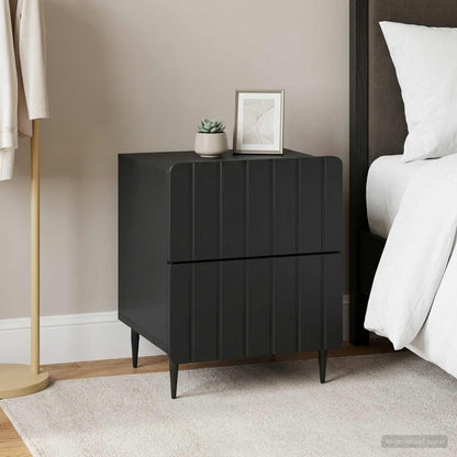 Nachttisch 2 Stk. Schwarz 43 x 34,5 x 49,5 cm Holzwerkstoff