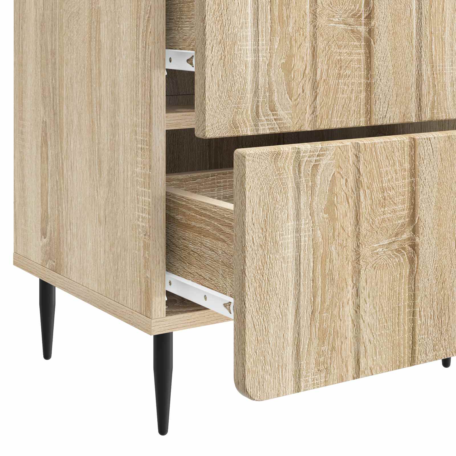 Nachttisch 2 Stk. Sonoma-Eiche 43 x 34,5 x 49,5 cm