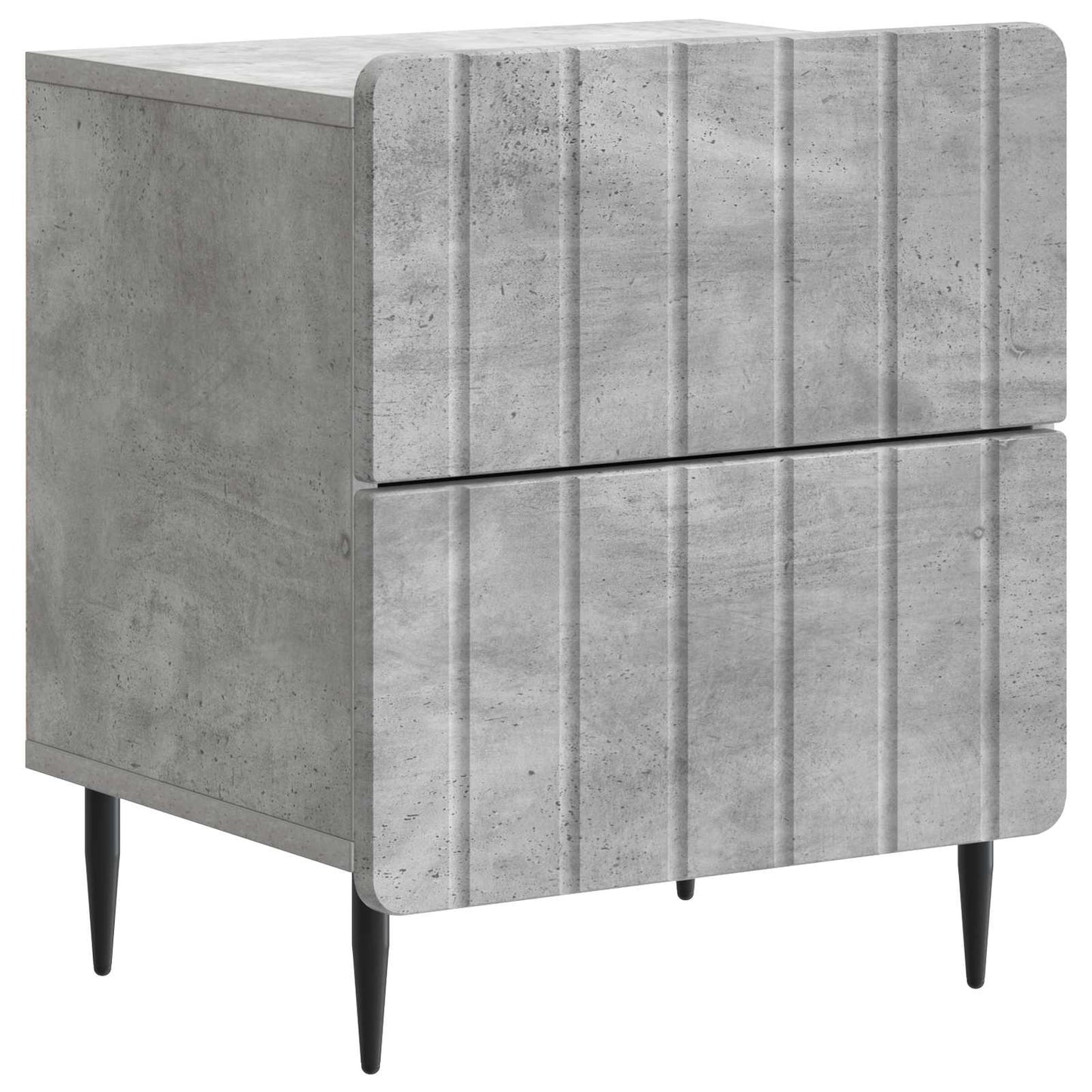 Nachttisch 2 Stk. Betongrau 43 x 34,5 x 49,5 cm Holzwerkstoff