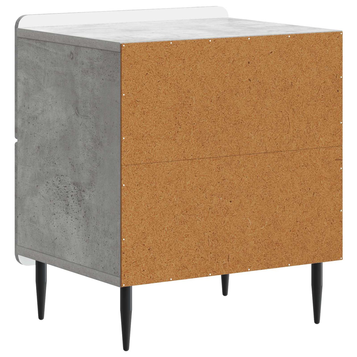 Nachttisch 2 Stk. Betongrau 43 x 34,5 x 49,5 cm Holzwerkstoff