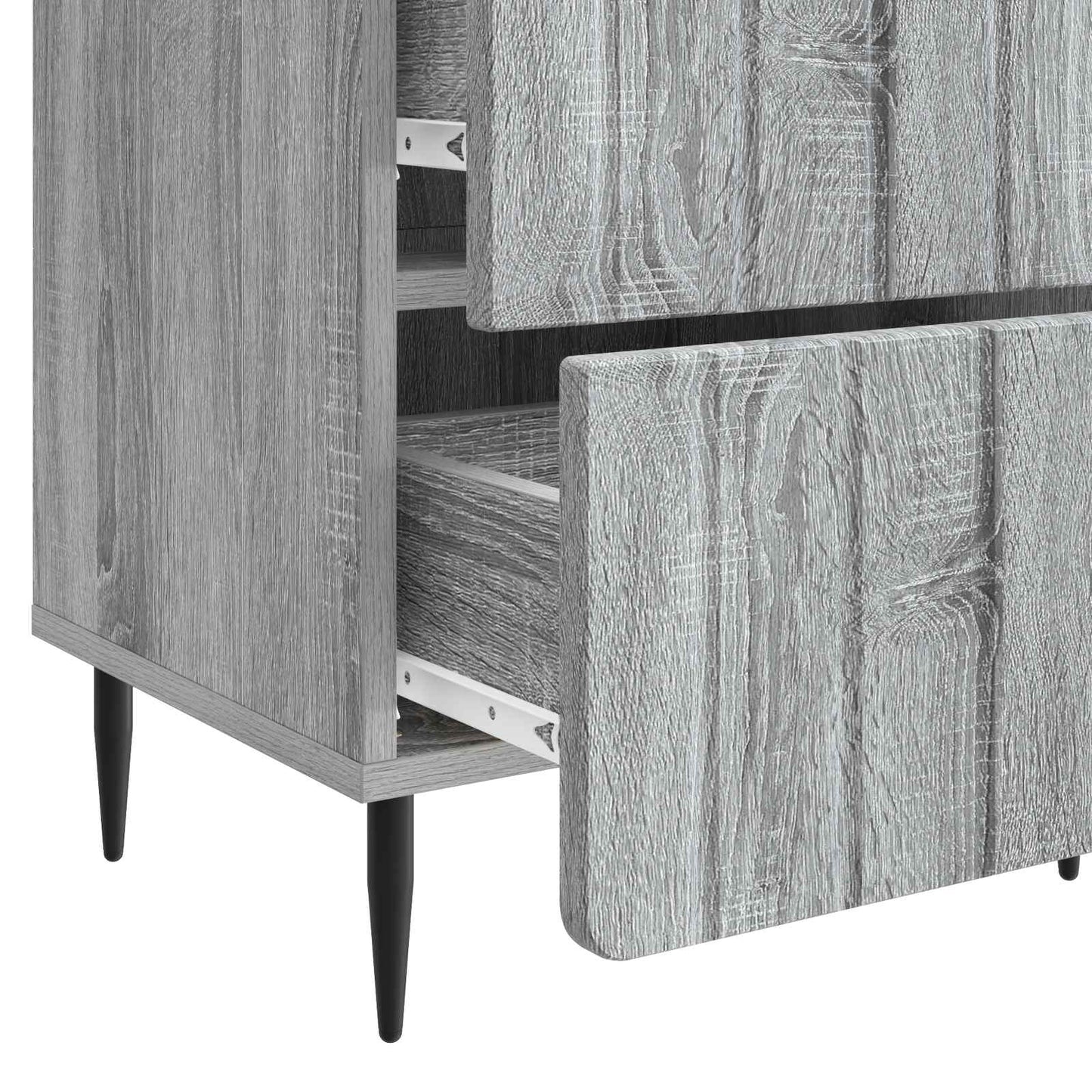 Nachttisch 2 Stk. Sonoma-Grau 43 x 34,5 x 49,5 cm Holzwerkstoff