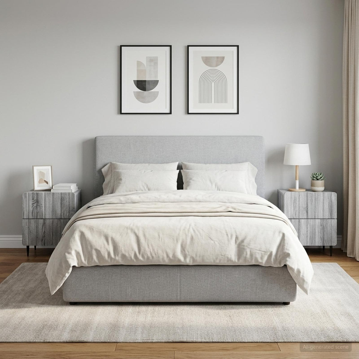 Nachttisch 2 Stk. Sonoma-Grau 43 x 34,5 x 49,5 cm Holzwerkstoff