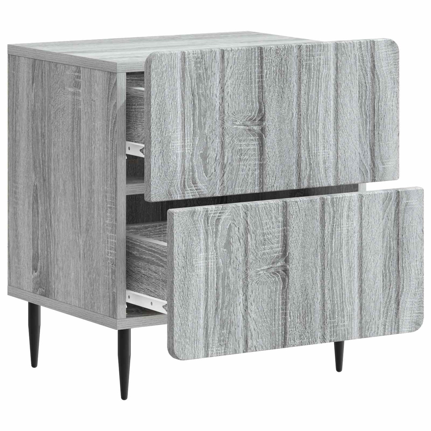 Nachttisch 2 Stk. Sonoma-Grau 43 x 34,5 x 49,5 cm Holzwerkstoff