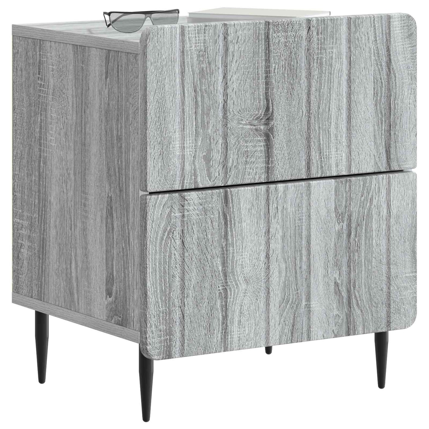 Nachttisch 2 Stk. Sonoma-Grau 43 x 34,5 x 49,5 cm Holzwerkstoff