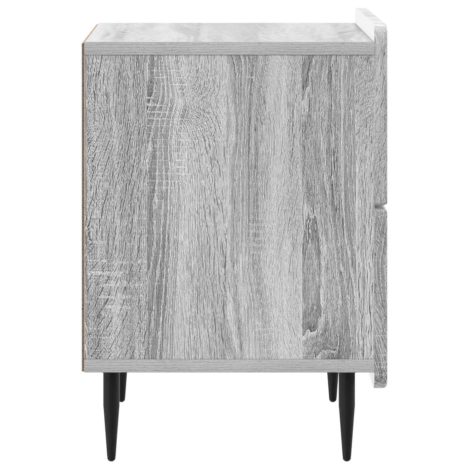 Nachttisch 2 Stk. Sonoma-Grau 43 x 34,5 x 49,5 cm Holzwerkstoff