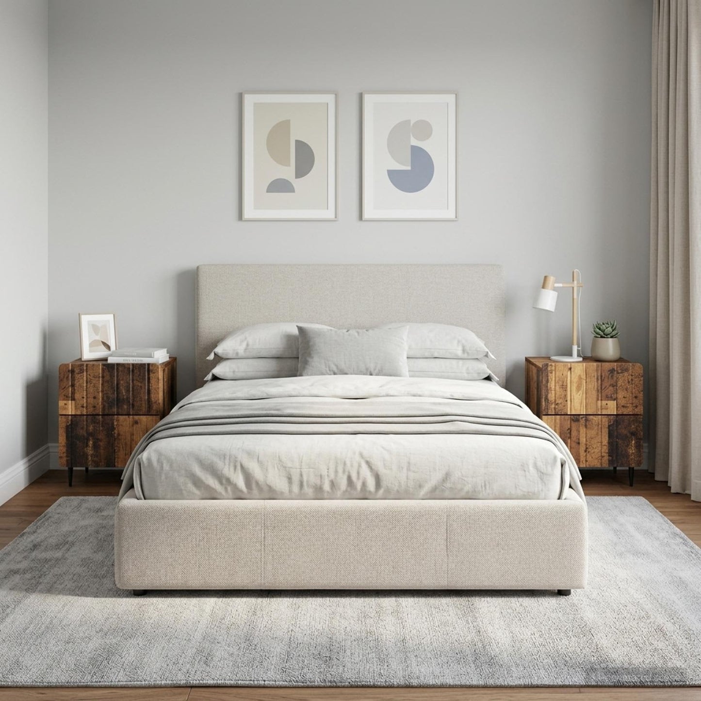 Nachttisch 2 Stk. Altholz 43 x 34,5 x 49,5 cm Holzwerkstoff