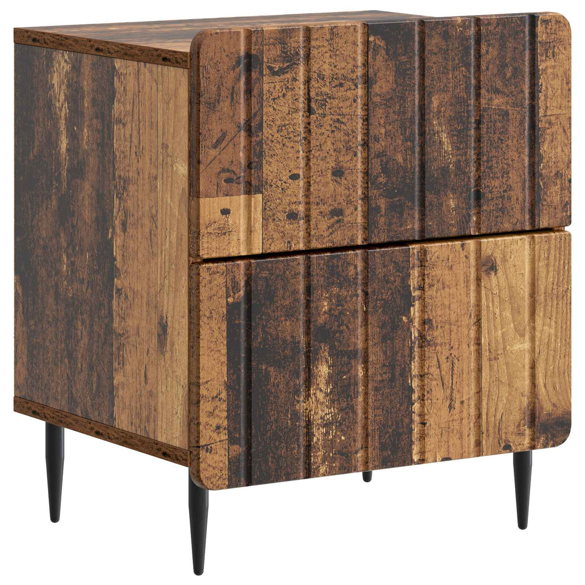 Nachttisch 2 Stk. Altholz 43 x 34,5 x 49,5 cm Holzwerkstoff