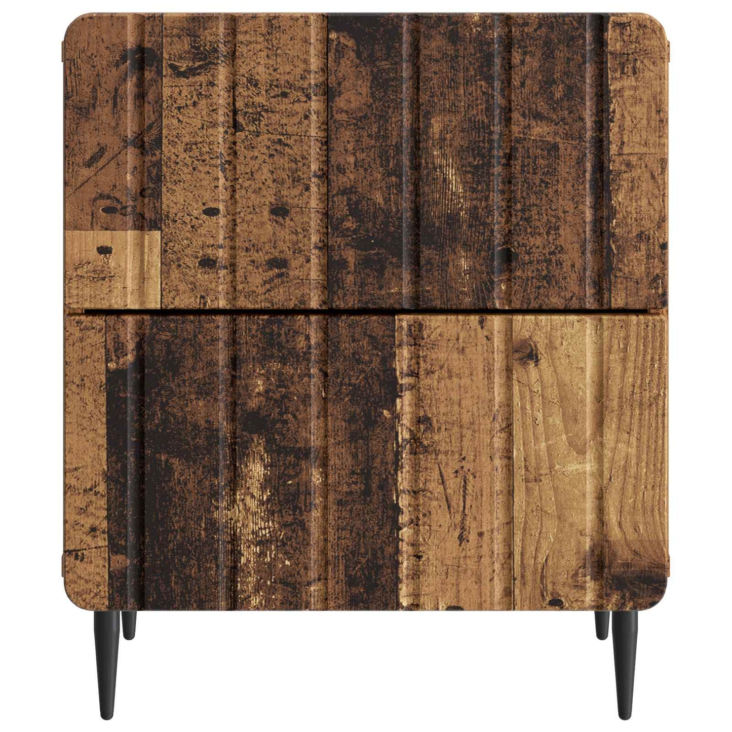 Nachttisch 2 Stk. Altholz 43 x 34,5 x 49,5 cm Holzwerkstoff