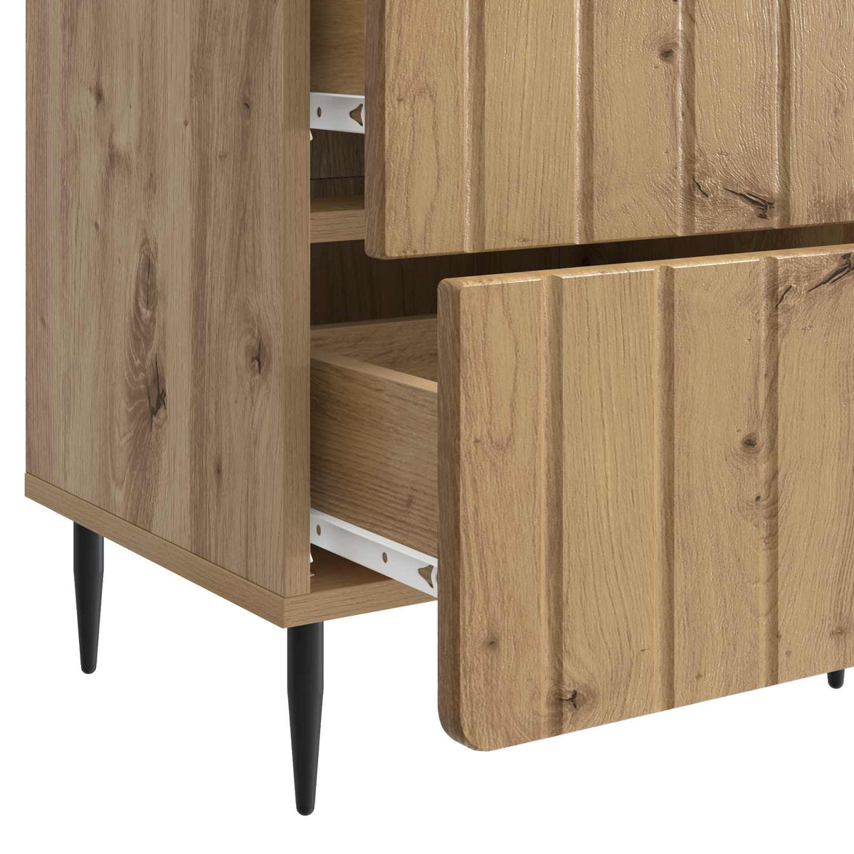 Nachttisch 2 stk. Artisan-Eiche 43 x 34,5 x 49,5 cm