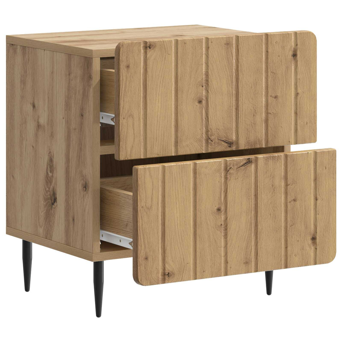 Nachttisch 2 stk. Artisan-Eiche 43 x 34,5 x 49,5 cm