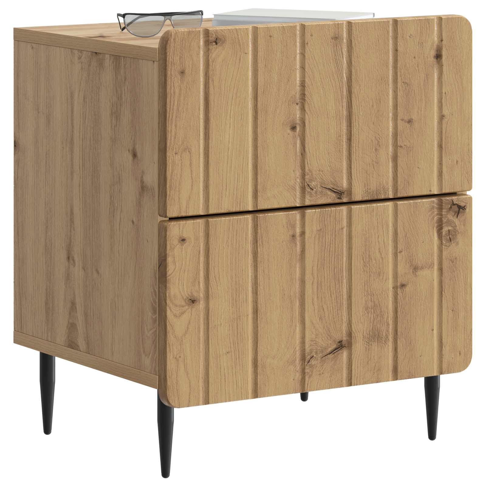 Nachttisch 2 stk. Artisan-Eiche 43 x 34,5 x 49,5 cm