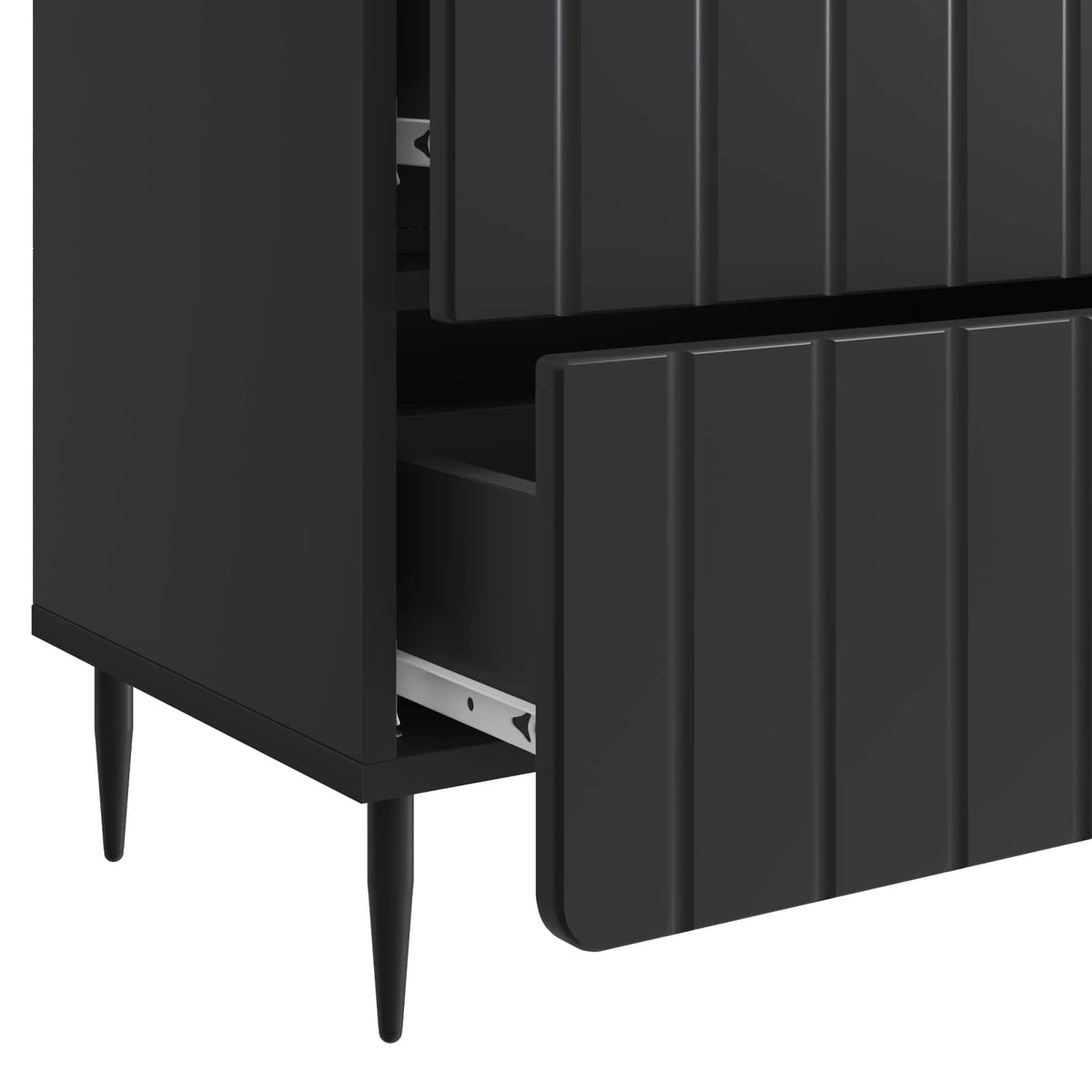 Nachttisch Schwarz 62 x 34,5 x 49,5 cm Holzwerkstoff