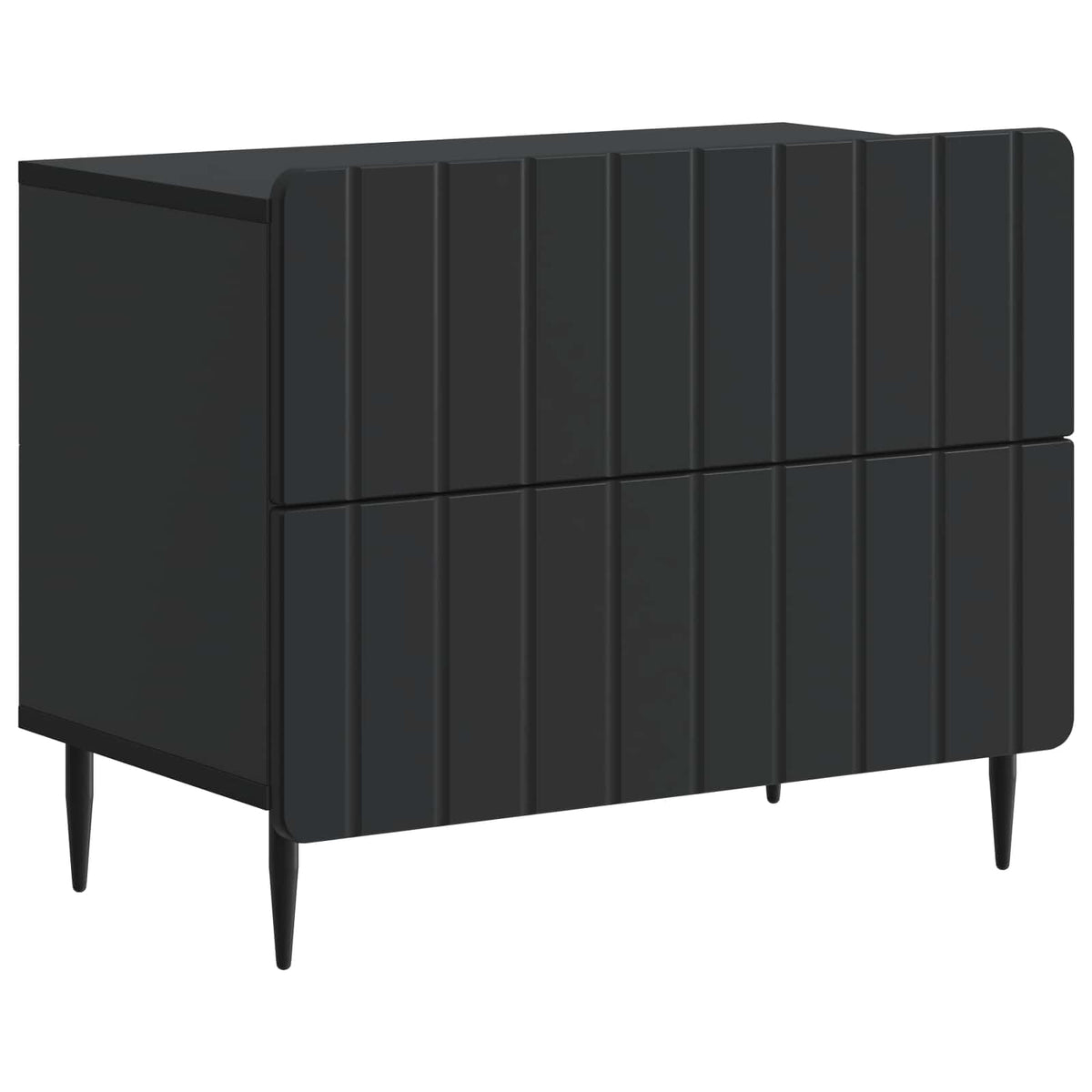 Nachttisch Schwarz 62 x 34,5 x 49,5 cm Holzwerkstoff