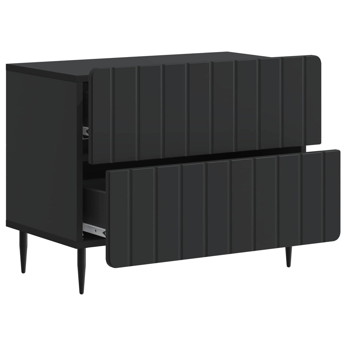 Nachttisch Schwarz 62 x 34,5 x 49,5 cm Holzwerkstoff
