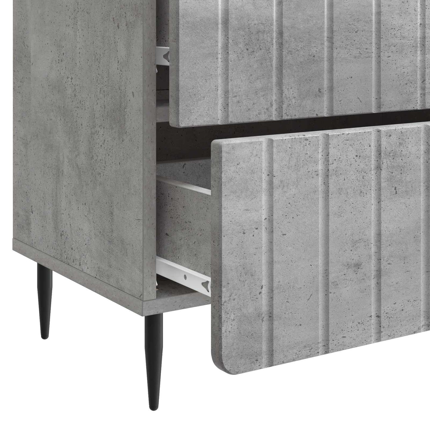 Nachttisch Betongrau 62 x 34,5 x 49,5 cm Holzwerkstoff