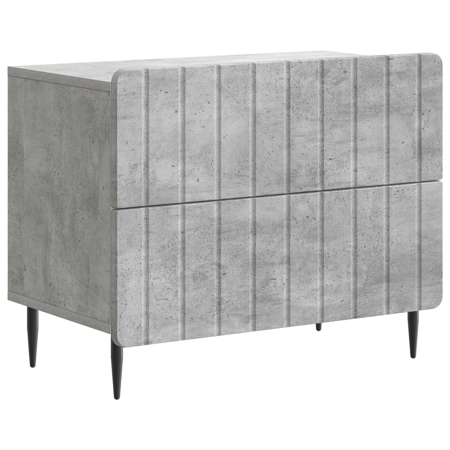 Nachttisch Betongrau 62 x 34,5 x 49,5 cm Holzwerkstoff
