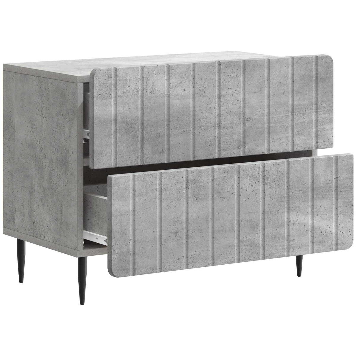 Nachttisch Betongrau 62 x 34,5 x 49,5 cm Holzwerkstoff