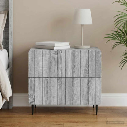 Nachttisch Sonoma-Grau 62 x 34,5 x 49,5 cm Holzwerkstoff