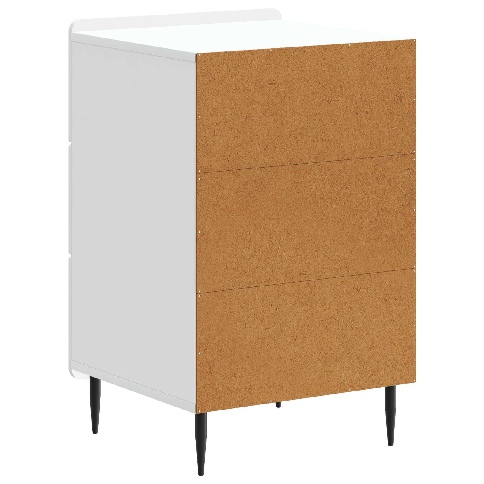 Nachttisch mit Schubladen Weiß 43 x 41 x 68 cm Holzwerkstoff
