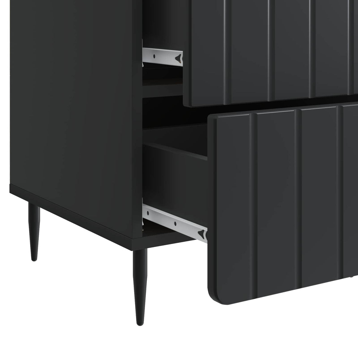 Nachttisch mit Schubladen Schwarz 43 x 41 x 68 cm Holzwerkstoff