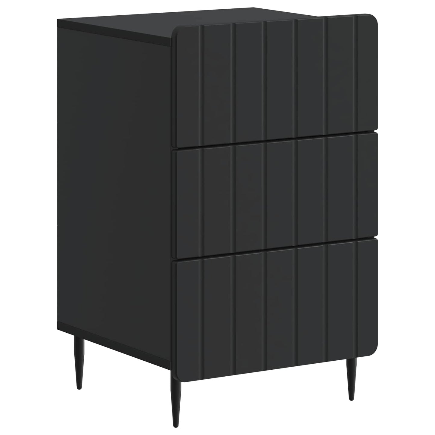 Nachttisch mit Schubladen Schwarz 43 x 41 x 68 cm Holzwerkstoff