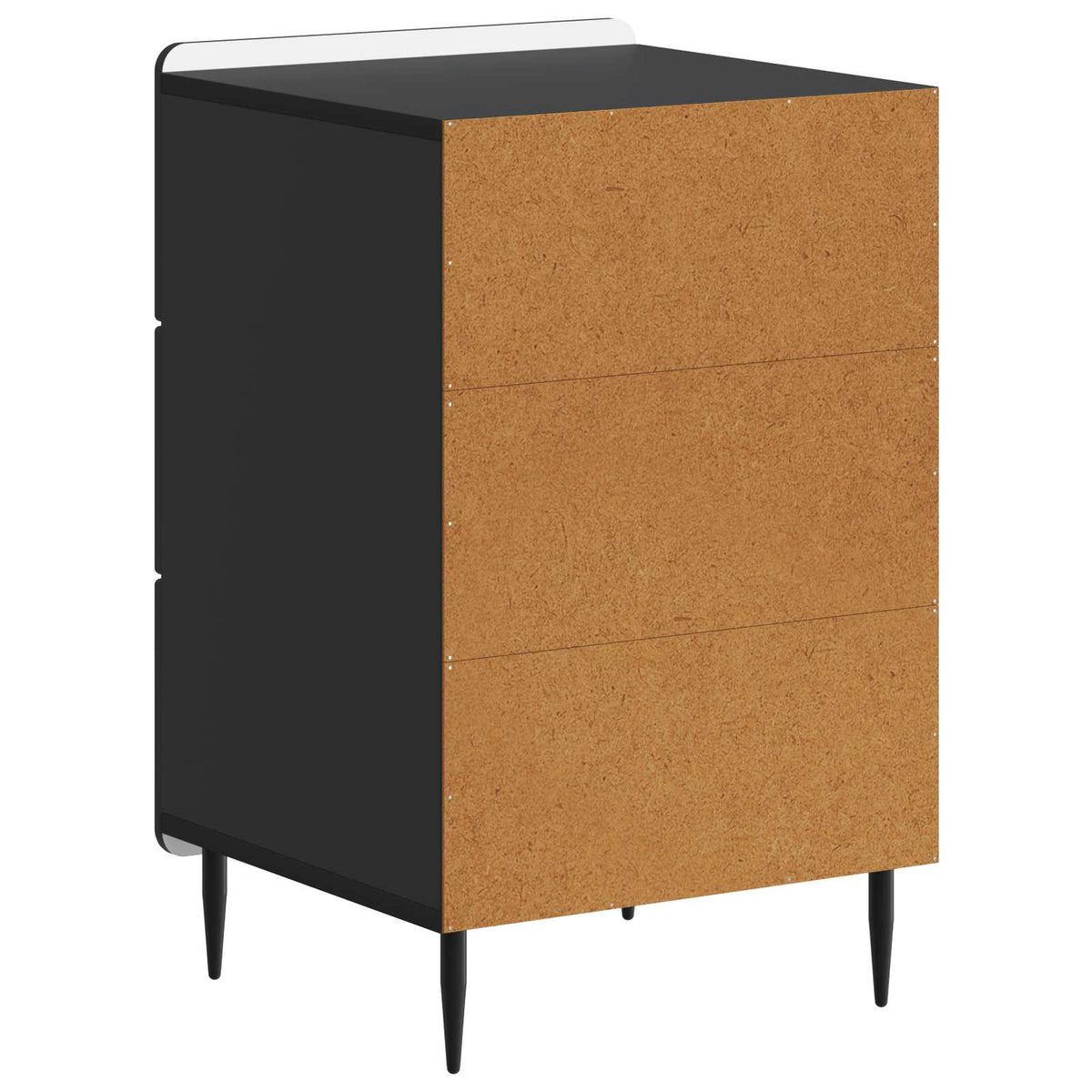 Nachttisch mit Schubladen Schwarz 43 x 41 x 68 cm Holzwerkstoff