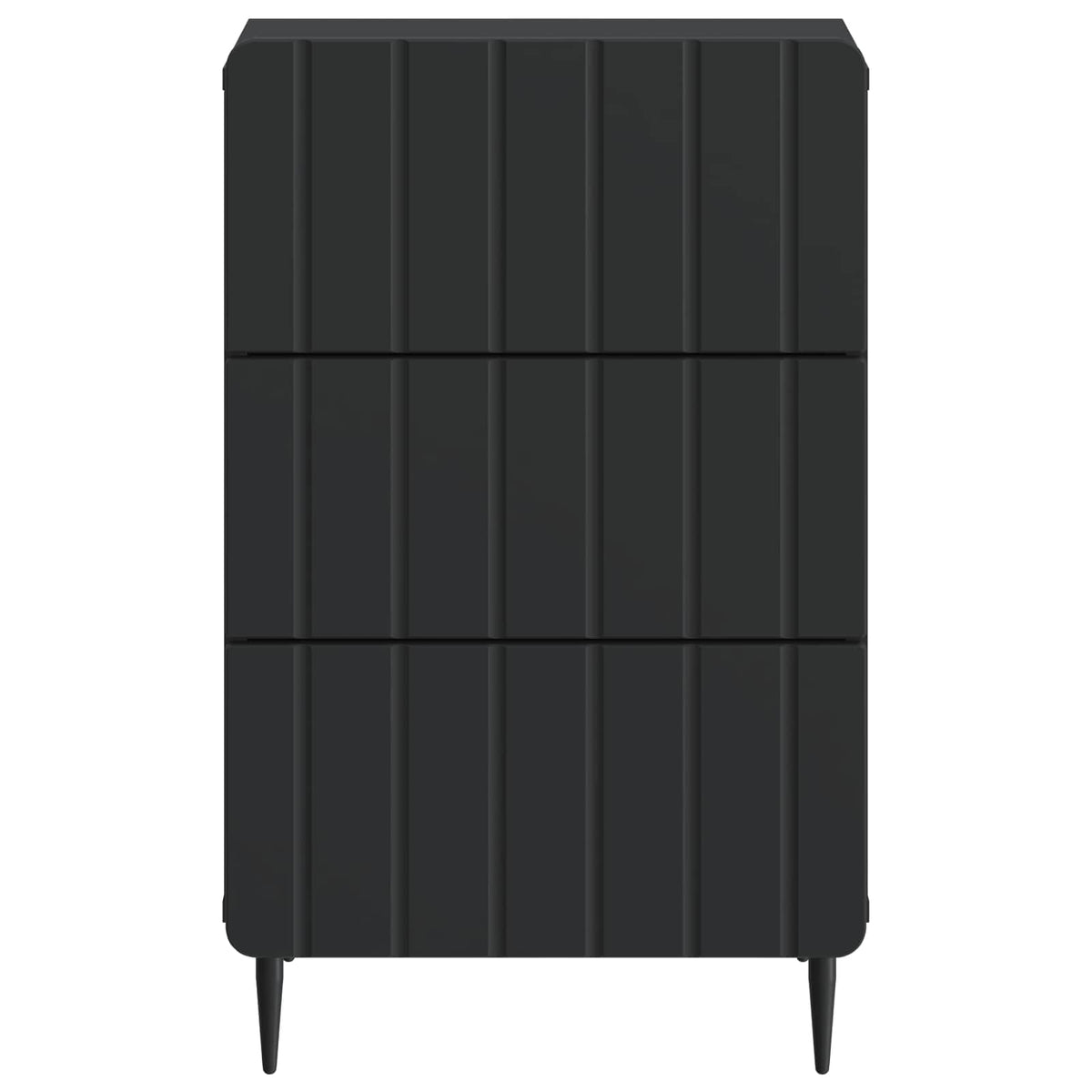 Nachttisch mit Schubladen Schwarz 43 x 41 x 68 cm Holzwerkstoff
