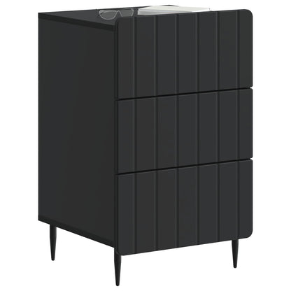Nachttisch mit Schubladen Schwarz 43 x 41 x 68 cm Holzwerkstoff