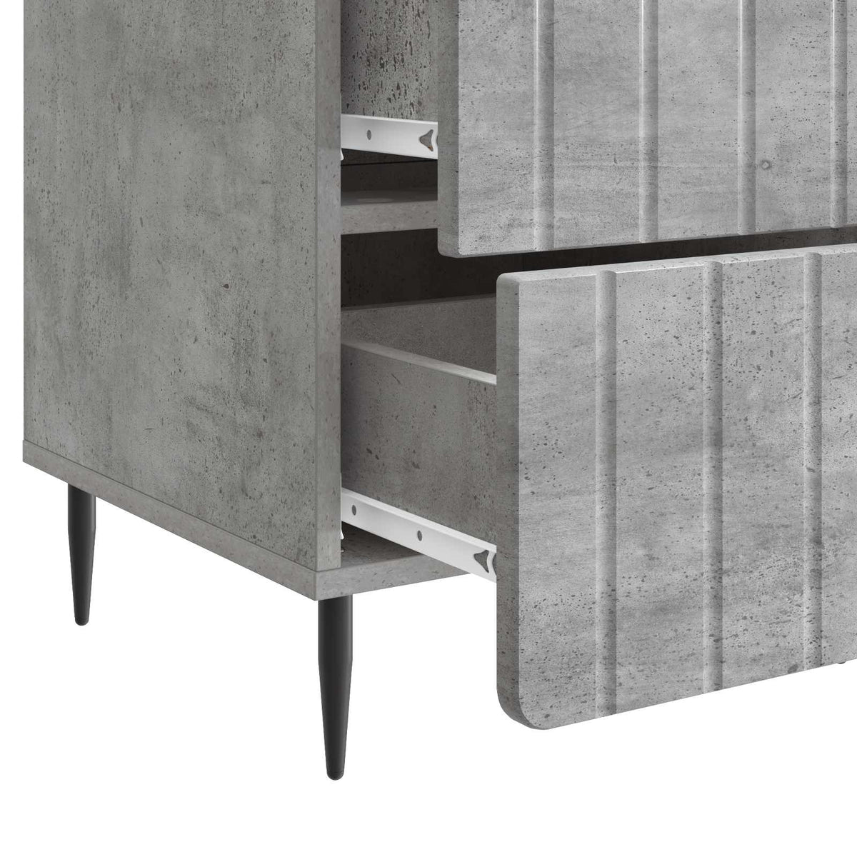 Nachttisch Betongrau 43 x 41 x 68 cm Holzwerkstoff