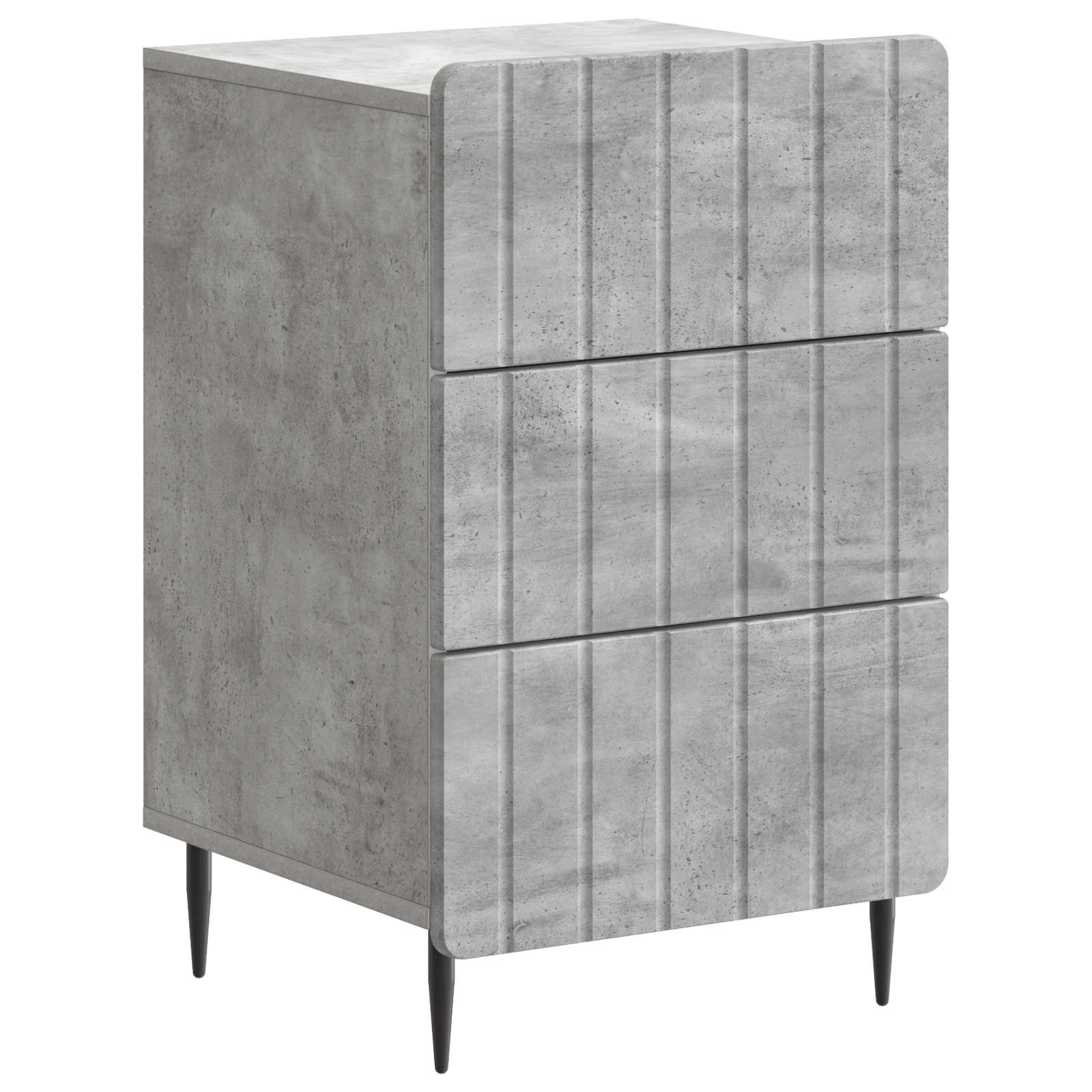 Nachttisch Betongrau 43 x 41 x 68 cm Holzwerkstoff
