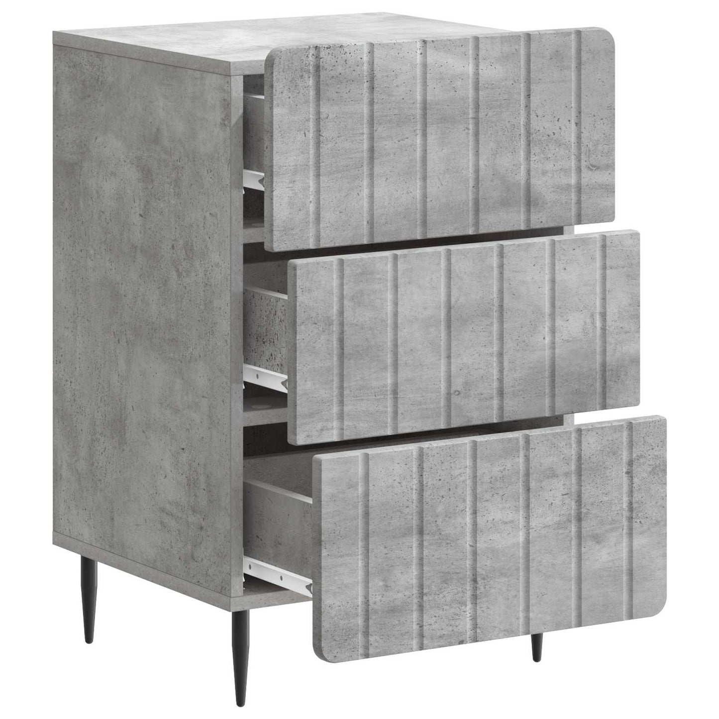 Nachttisch Betongrau 43 x 41 x 68 cm Holzwerkstoff