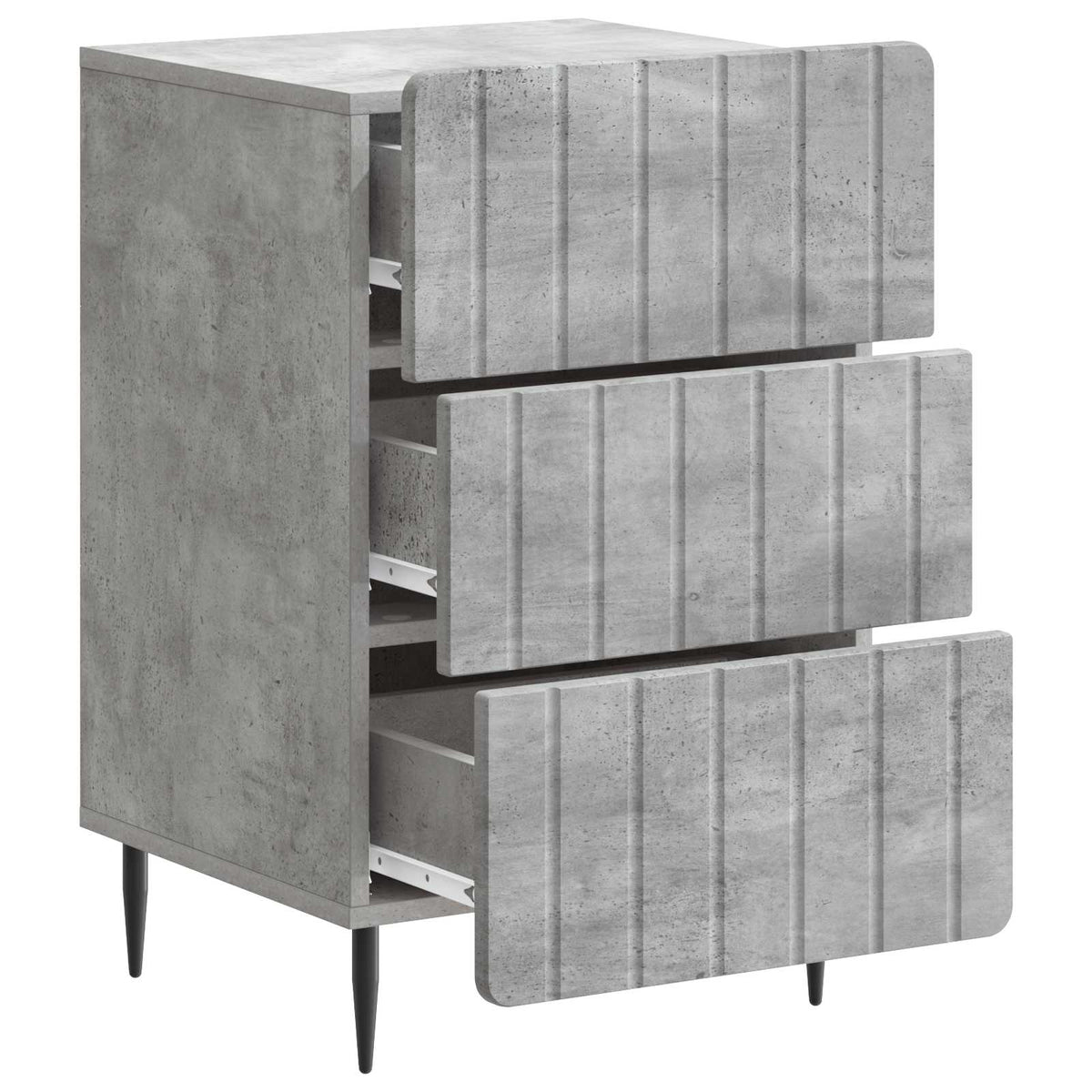 Nachttisch Betongrau 43 x 41 x 68 cm Holzwerkstoff