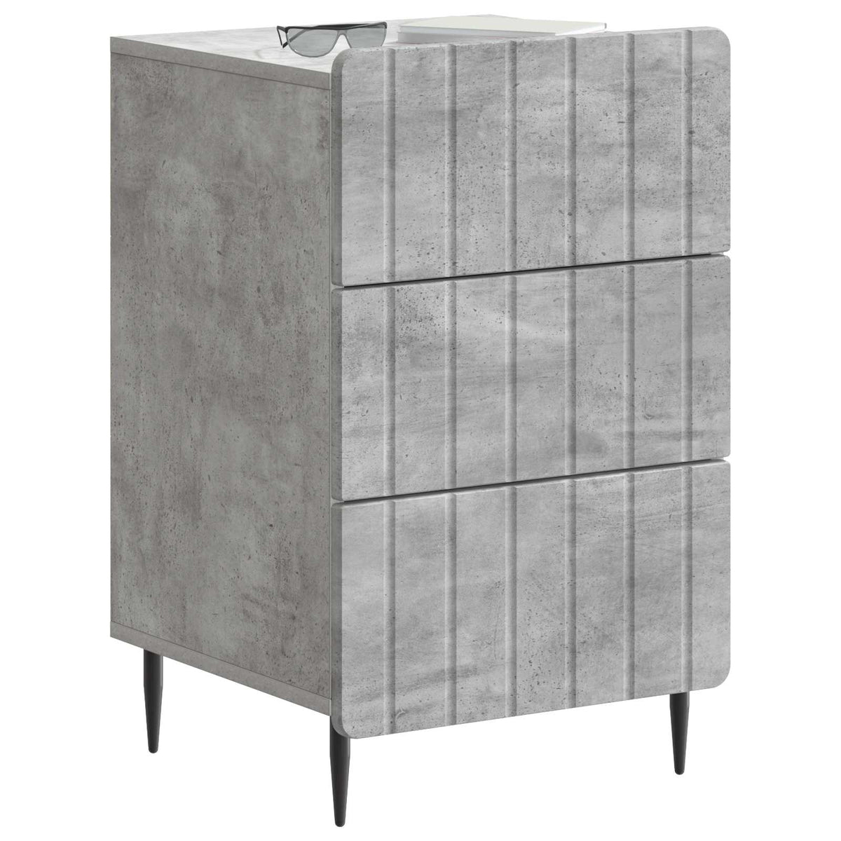 Nachttisch Betongrau 43 x 41 x 68 cm Holzwerkstoff
