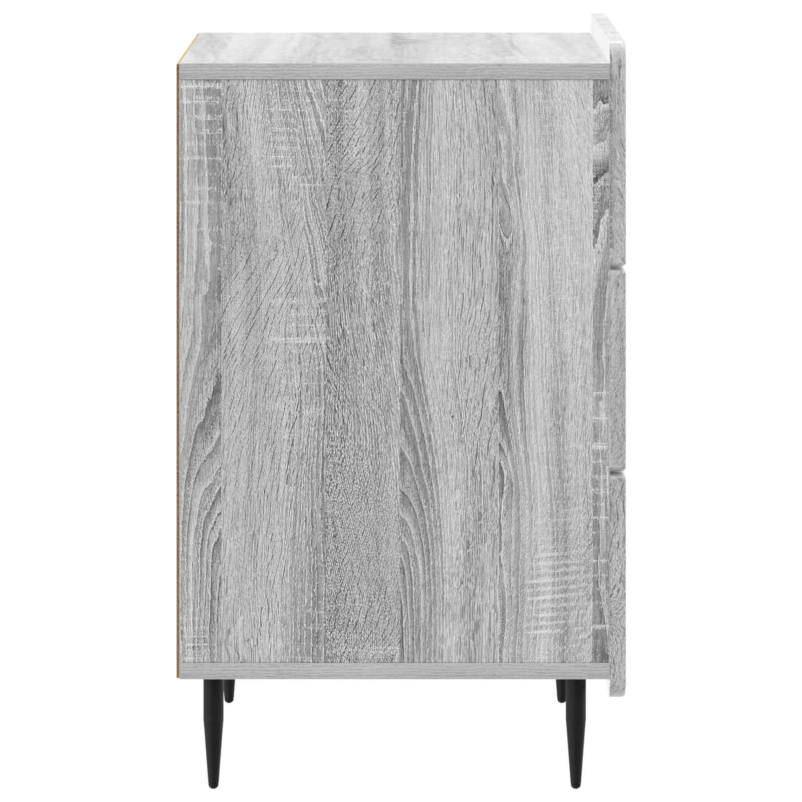 Nachttisch Graues Sonoma 43 x 41 x 68 cm Holzwerkstoff