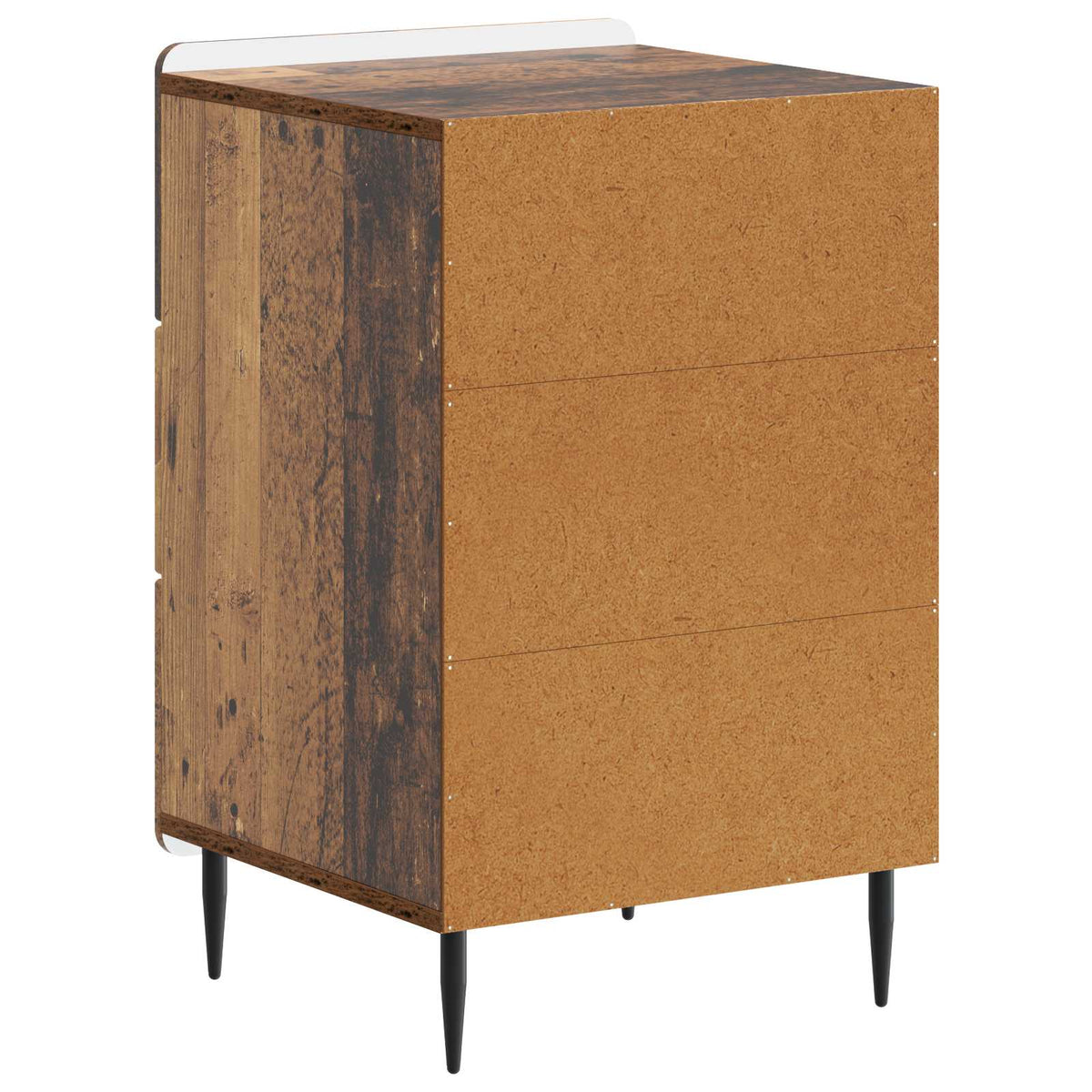 Nachttisch mit Schubladen Altholz 43 x 41 x 68 cm Holzwerkstoff